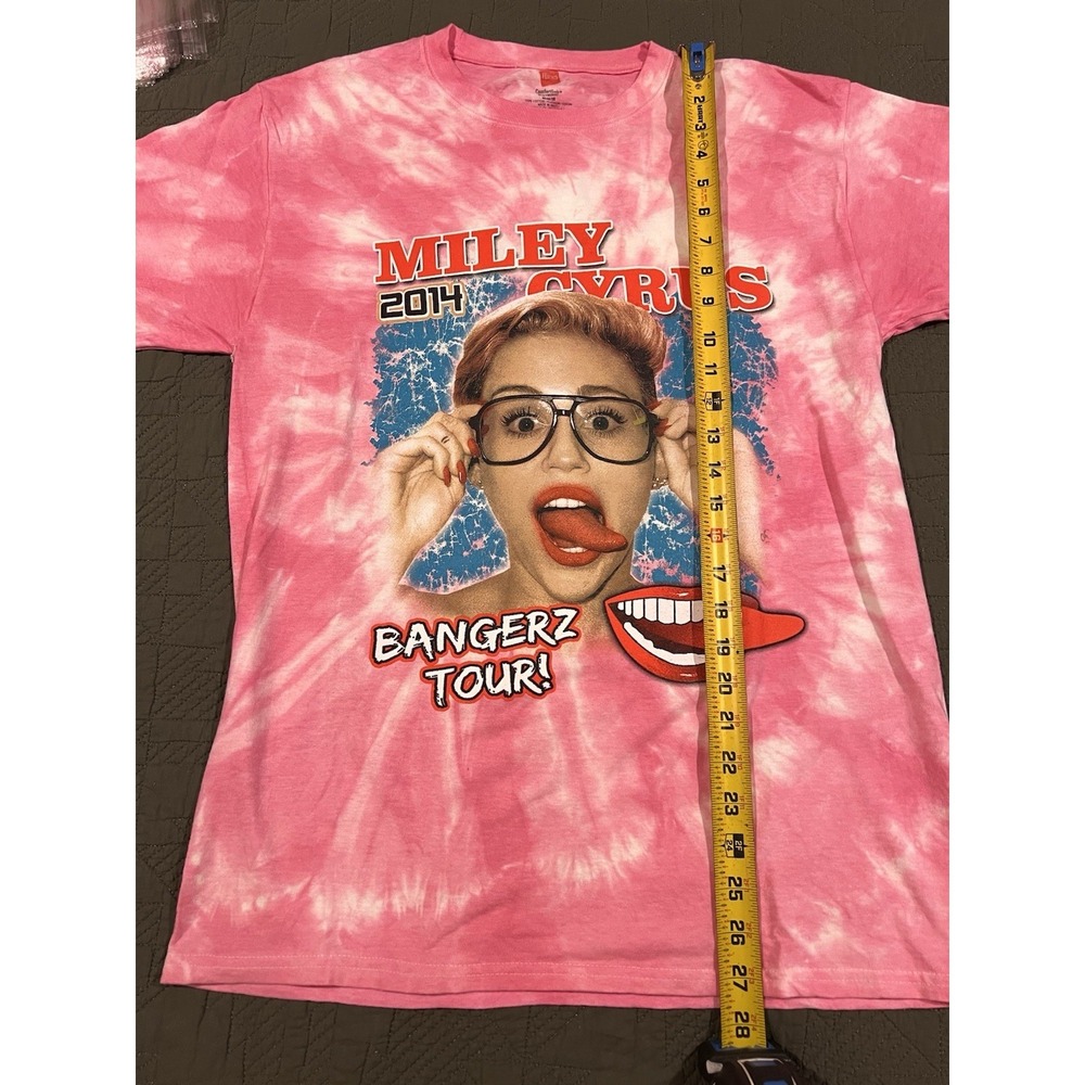 miley cyrus bangerz tour 2014 Tie Dyed T Shirt Hanes Medium - Picture 2 of 8